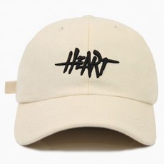 씨오브비 하트 자수 볼캡