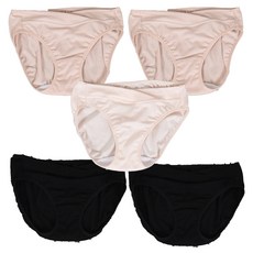 Prebella 低腰V型產前後棉質孕婦內褲組 膚色 2入+黑色 2入+粉紅色