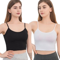 피어니스트 여성용 라운드넥 스트랩 끈나시 2p 세트