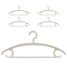 Janiehome 簡約防滑西裝衣架, 5個, 白色