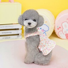 애구애구 강아지 트로피칼 숏 스커트, 핑크색, XL, 핑크, 1개