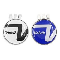 Volvik 高爾夫球標記 2件組 DYNAMIC, 白色_藍色, 2個
