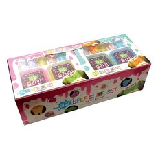 Friends 夜光DIY史萊姆 2款 x 4入組, 粉紅色, 天藍色, 1套