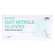 닥터퓨리 니트릴 위생장갑 3.2g 100p, 다운블루, 대(L), 1개