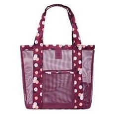 Alpha Commerce 多用途網眼排水沐浴袋, 紅色