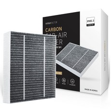 hanafilter PM0.3 高級活性碳汽車空調濾網, 1個, K-01