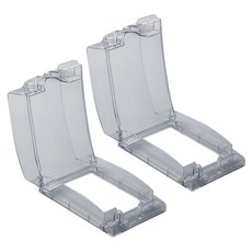 BananaBuilding 插座安全防水保護盒 透明白色, 2個