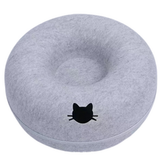 Coupets 貓咪甜甜圈隧道躲藏屋, 1個, 淺灰色