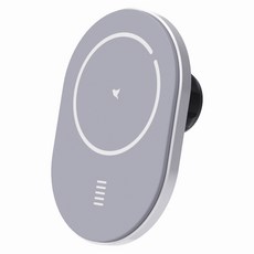 STT 모노엑스 맥세이프 차량용 핸드폰 고속 무선충전기 거치대 송풍구형 부착형, 실버, C-CR