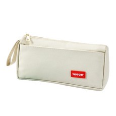 Petit 簡約大容量絨毛收納包 學生布質鉛筆盒, 1個, 象牙白