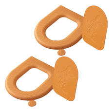 다정다감 2in1 EVA 방수 변기 커버 2p, 오렌지, 1개