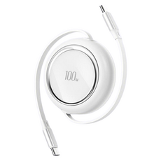 브이로즈 충전 케이블 Type-C PD100W, 1m, B(화이트), 1개