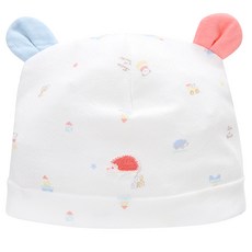 Tartine et Chocolat 孩童刺蝟印花熊耳保暖帽