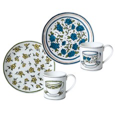 Twig NEWYORK Bachelor Button Daisy Chain 甜點4件組, 請參考詳細說明, 混合, 1套