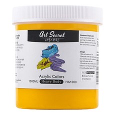 Art Secret 藝術家的秘密 重質壓克力顏料 023 中黃色, 1色, 1000ml