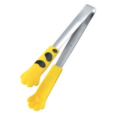 UH홈데코 고양이 발모양 주방 집게 중형, 옐로우, 1개