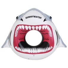 SUNNYWATER 鯊魚泳圈 特大號 177cm, 1個, 灰色