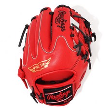 Rawlings HOH 特別訂製 SMU 棒球手套 右投用 GH4WXHD205W-2-SC/B, 1個, 猩紅色 + 黑色
