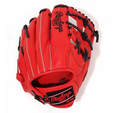 RAWLINGS HOH 特別訂製款 SMU 內野手套 右投用 GH4WXHDNP5-7-SC/B, 1個, 猩紅色 + 黑色
