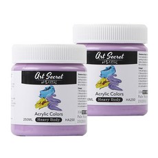 Art Secret 藝術家的秘密 Heavy Body 專家級高黏度壓克力顏料 2入 034 淡紫色, 250ml, 2色