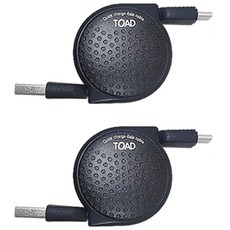 TOAD A-Type轉C-Type 圓點伸縮式智慧型手機高速充電傳輸線, 100cm, 2個, 黑色