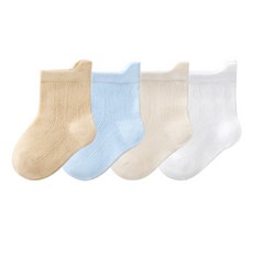 HARAROI 嬰幼兒高級彩色襪A款4雙組