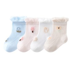 HARAROI 幼兒款花精靈襪子 4雙組