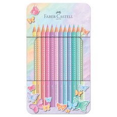 FABER-CASTELL 輝柏 Sparkle 閃亮粉彩色鉛筆鐵盒組, 1套, 12色