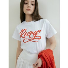 리올그 여성용 프라 로고 리본 티셔츠