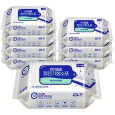 깨끗한나라 먼지줍줍 정전기 청소포 30매, 8개