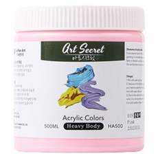 Art Secret 藝術家的秘密 重磅專家級高黏度壓克力顏料 019 粉紅色, 1色, 500ml