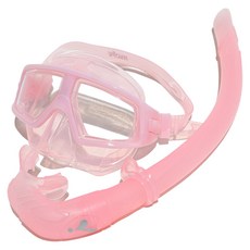 ITS LIFE 雙眼式自由潛水浮潛面鏡組, 蜜桃粉