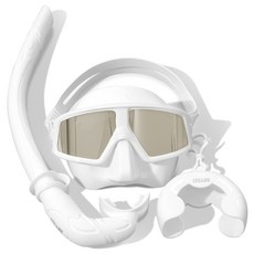 ITS LIFE 雙眼式自由潛水浮潛面鏡組, 白色抗UV