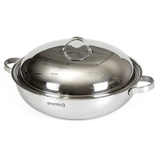 Kitchen-Art IH爐適用Premio3系列3層不鏽鋼附蓋湯鍋, 銀色, 26cm, 1組