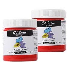 Art Secret 藝術家的秘密 Heavy Body 專家級高黏度壓克力顏料 Vermillion 朱紅色, 250ml, 1色