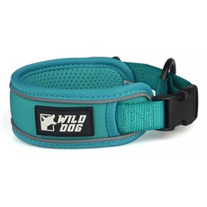 WILD DOG 狗用軟墊項圈, 藍綠色, 1個
