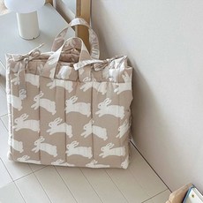 FRAMBOISE Cring Rabbit童款印花分離式60支棉麻午睡枕墊被組, Milk Beige