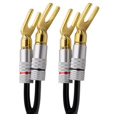 솔탑 국산 말굽 단자 50C 스피커 케이블, SOLTOP-318(10m), 블랙