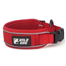 WILD DOG 狗用軟墊項圈, 紅色, 1個