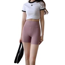 마켓피아 여성용 여름 요가 필라테스 하이웨이스트 3부 레깅스 쇼츠