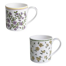 Twig NEWYORK Forget-me-not 雛菊鍊綻放馬克杯組 350ml, 混色, 1套