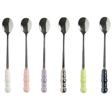 Moda Kitchen 泡泡珍珠不鏽鋼長茶匙, 1套, 茶匙6種