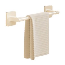Yesodang 強力黏著無痕單桿毛巾架, 奶油色, 1個
