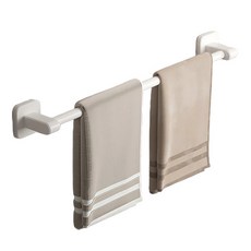 Yesodang 強力黏著無痕毛巾架單桿, 陶瓷白, 1個