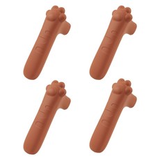 ARYKO 貓咪矽膠門把手套 4入, 棕色