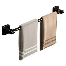 Yesodang 強力黏著無痕單桿毛巾架, 鎳黑色, 1個