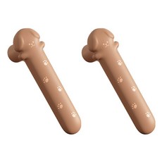 ARYKO 狗狗矽膠門把手套 2入, 棕色