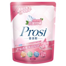 Prosi 普洛斯 抗菌抗蟎濃縮香水洗衣凝露補充包 晨露玫瑰, 1.8L, 1包