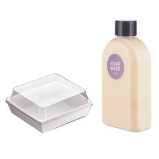 다이쓔 일회용 도시락통 화이트 550ml + 음료병 200ml 세트, 10세트