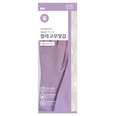 롯데이라이프 이로운 고무장갑 양손착용, 퍼플, 중(M), 1세트